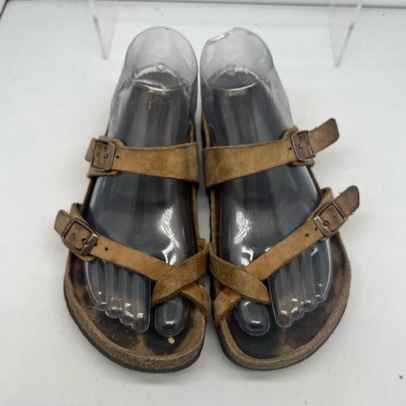 Birkenstock Sandals Womens 36 Mayari Toe Strap Tan US 5 - Picture 3 of 9
